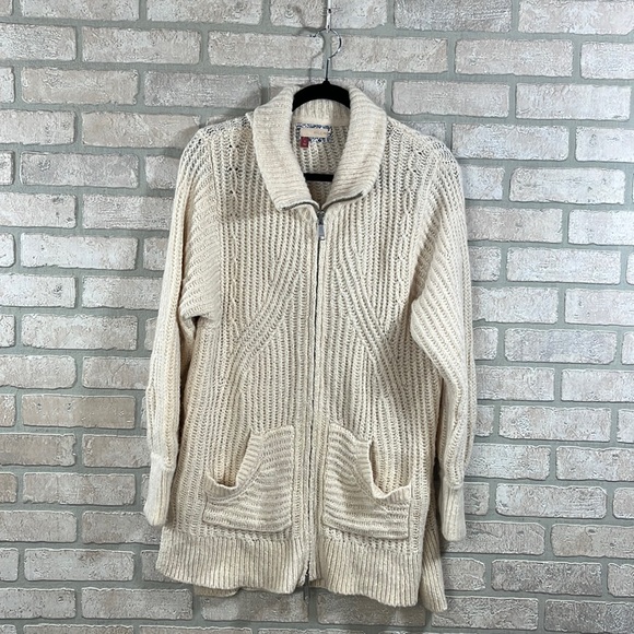 Anthropologie Pilcro Zip-up Longline Cardigan- Size S - Picture 5 of 10